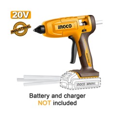 Πιστόλι Θερμόκολλας Μπαταρίας 20V Li-Ion Ingco SOLO
