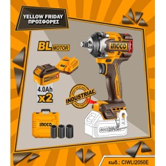 Μπουλονόκλειδο Κρουστικό Μπαταρίας CIWLI2050E Ingco