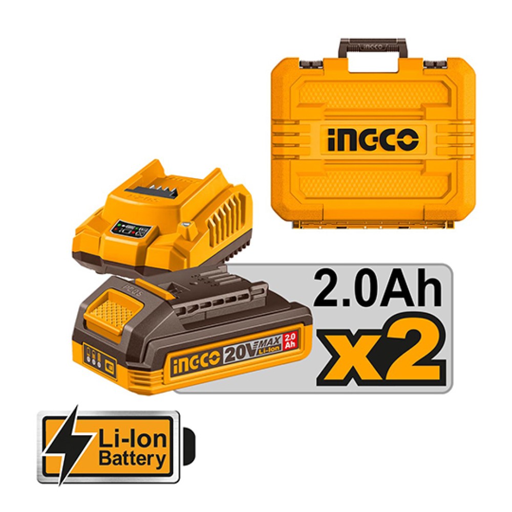 Σετ Εργαλεία Κήπου Μπαταρίας με 2τμχ Ingco