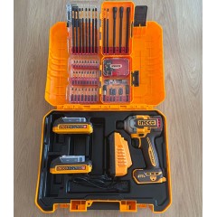 Σετ Κατσαβίδι Παλμικό Μπαταρίας COSLI250784E Ingco