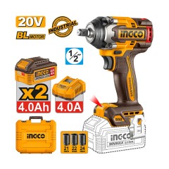 Μπουλονόκλειδο Κρουστικό Μπαταρίας CIWLI2055E 20V Li-Ion 550-700Nm με AI Ingco