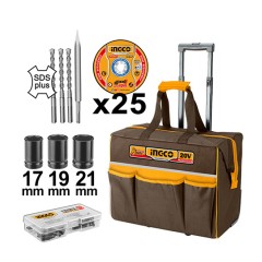 Σετ Εργαλεία Μπαταρίας Compact 20V Li-Ion 5τμχ - Δώρο Εργαλειοθήκη Ingco