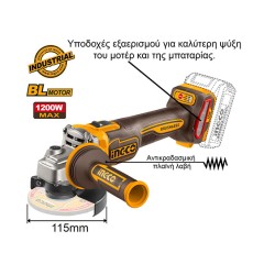 Σετ Εργαλεία Μπαταρίας Compact 20V Li-Ion 5τμχ - Δώρο Εργαλειοθήκη Ingco