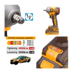 Σετ Εργαλεία Compact Μπαταρίας 20V Li-Ion 2τμχ CKLI20286E Ingco