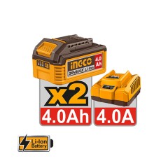 Σετ Εργαλεία Μπαταρίας 20V Li-Ion 2τμχ COSLI250586E Ingco