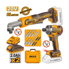 Σετ Εργαλεία Μπαταρίας 20V Li-Ion 2τμχ COSLI260296E Ingco