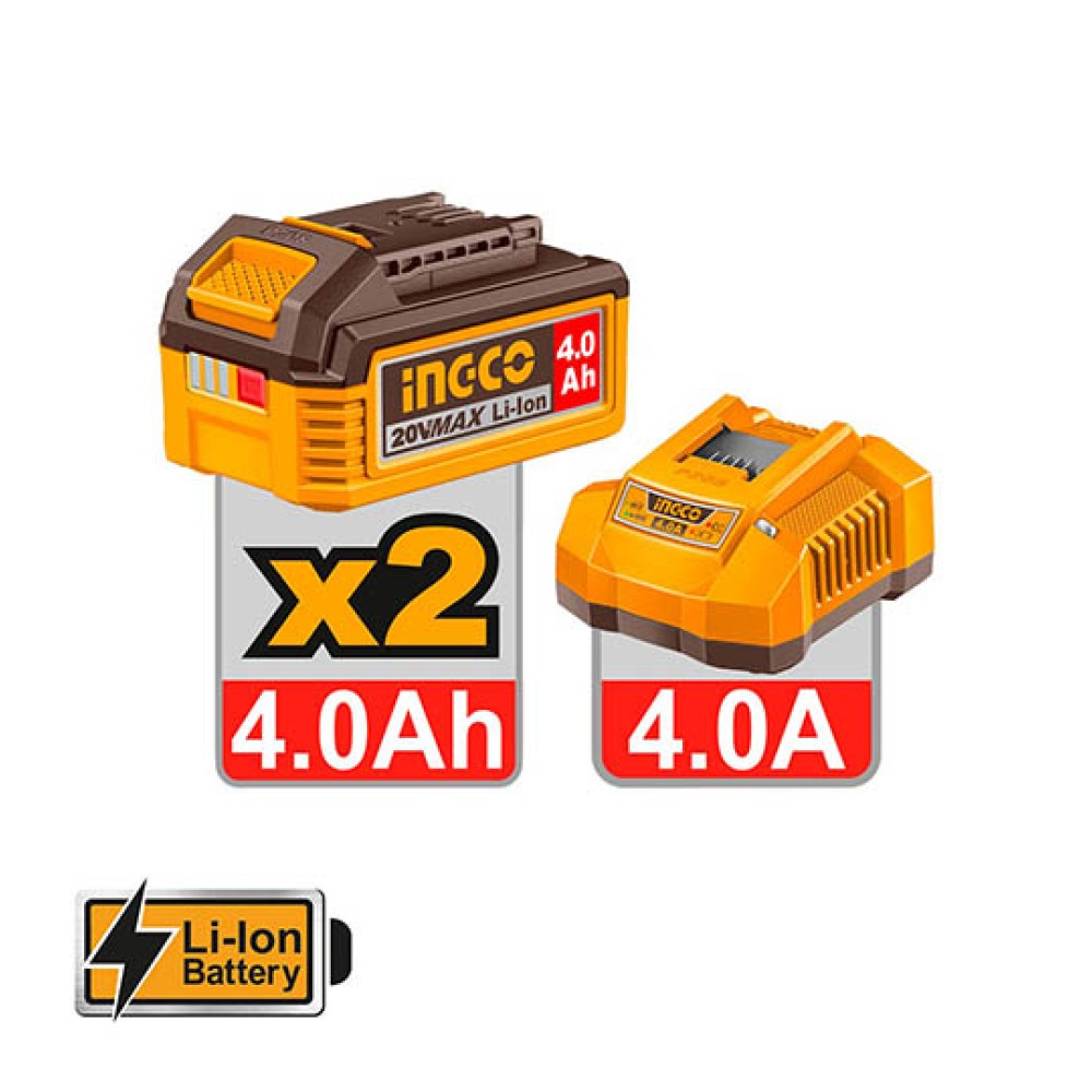 Σετ Εργαλεία Μπαταρίας Compact 20V Li-Ion 3τμχ Ingco