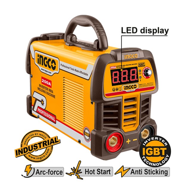 Ηλεκτροκόλληση Inverter 200A Ingco