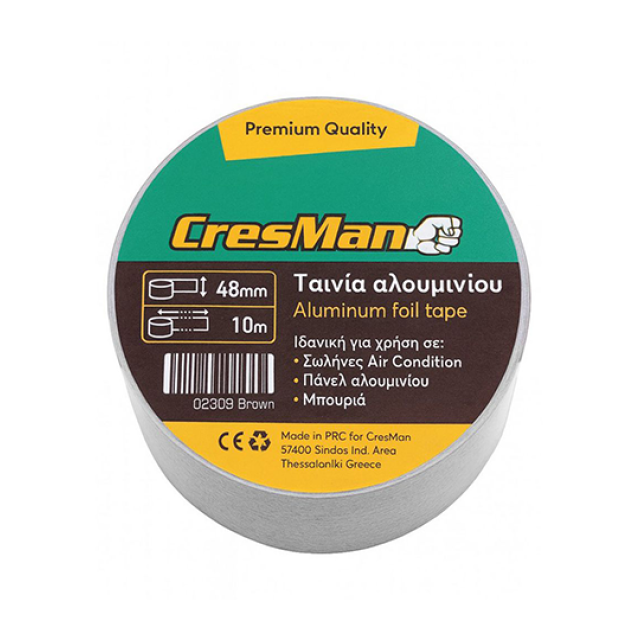 Ταινία Αλουμινίου Ασημί 4.8cm x 10m Cresman