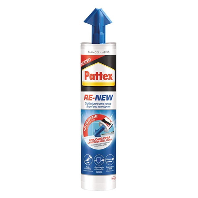 Σιλικόνη Κατά της Μούχλας Λευκή Re-New 280ml Pattex