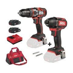 Σετ Δραπανοκατσάβιδο Κρουστικό & Κατσαβίδι Παλμικό Μπαταρίας με 2 Μπαταρίες 2.5Ah & Ταχυφορτιστή Skil