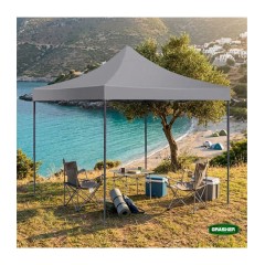 Κιόσκι Κήπου Πτυσσόμενο Γκρι 420D 3x3m Grasher