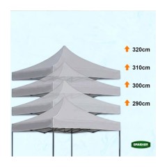 Κιόσκι Κήπου Πτυσσόμενο Γκρι 420D 3x3m Grasher