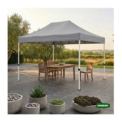 Κιόσκι Κήπου Πτυσσόμενο Γκρι 800D 3x4.5m Grasher