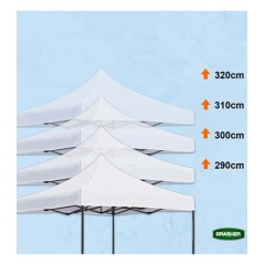 Κιόσκι Κήπου Πτυσσόμενο Λευκό 420D 3x3m Grasher