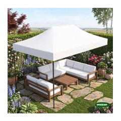 Κιόσκι Κήπου Πτυσσόμενο Λευκό 420D 3x4.5m Grasher