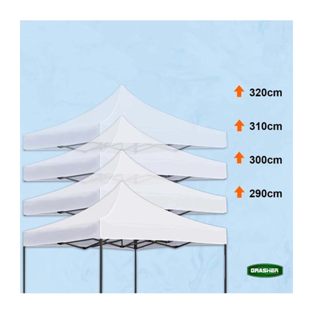 Κιόσκι Κήπου Πτυσσόμενο Λευκό 420D 3x4.5m Grasher