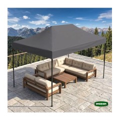 Κιόσκι Κήπου Πτυσσόμενο Γκρι 420D 3x4.5m Grasher