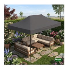 Κιόσκι Κήπου Πτυσσόμενο Γκρι 420D 3x4.5m Grasher