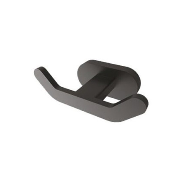 Άγκιστρο Μπάνιου Διπλό Black Matt Planet PL18806N Tema