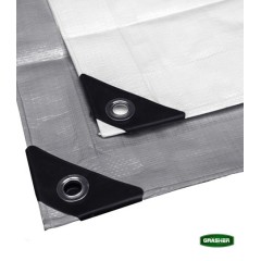 Αδιάβροχος Μουσαμάς-Τέντα 5x10m 120gr/m2 με Κρίκους Γκρι Grasher