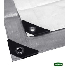 Αδιάβροχος Μουσαμάς-Τέντα 5x10m 120gr/m2 με Κρίκους Λευκός Grasher