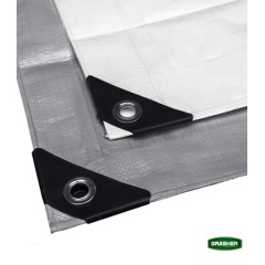 Αδιάβροχος Μουσαμάς-Τέντα 8x12m 120gr/m2 με Κρίκους Γκρι Grasher