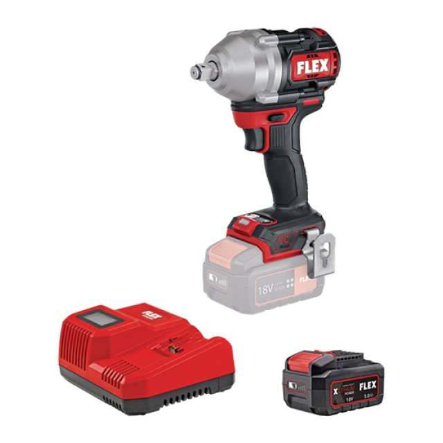 Cordless Impact Wrench IW 1/2'' 750 18.0-EC/5.0 Set Flex
