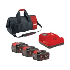 Σετ Κρουστικό Δραπανοκατσάβιδο - Παλμικό Κατσαβίδι - Περιστροφικό Πιστολέτο & Γωνιακός Τροχός Μπαταρίας Flex