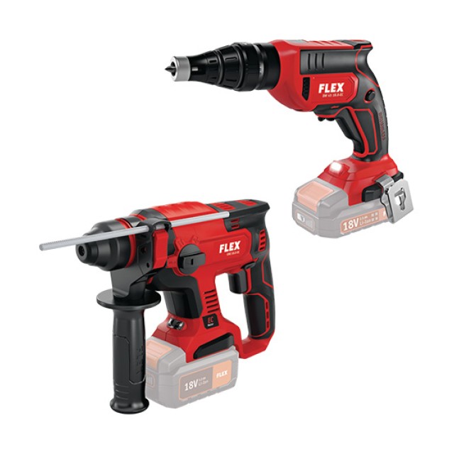 Σετ Κατσαβίδι Γυψοσανίδας & Περιστροφικό Πιστολέτο Μπαταρίας Flex