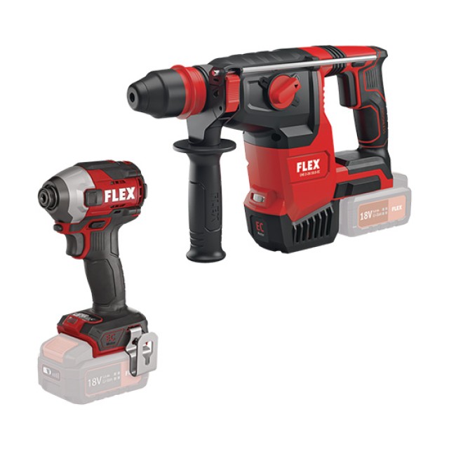 Σετ Παλμικό Κατσαβίδι - Δισκοπρίονο Μετάλλου - Περιστροφικό Πιστολέτο Μπαταρίας Flex