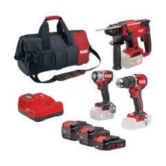 Σετ Κρουστικό Δραπανοκατσάβιδο - Περιστροφικό Πιστολέτο - Μπουλονόκλειδο Μπαταρίας Flex