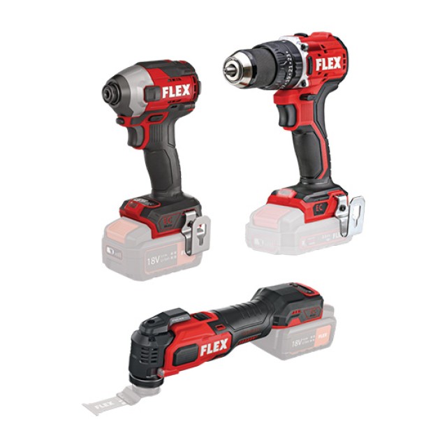 Σετ Κρουστικό Δραπανοκατσάβιδο - Παλμικό Κατσαβίδι - Πολυεργαλείο Multi Cutter Μπαταρίας Flex