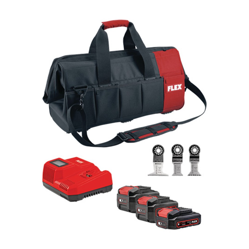 Σετ Κρουστικό Δραπανοκατσάβιδο - Παλμικό Κατσαβίδι - Πολυεργαλείο Multi Cutter Μπαταρίας Flex