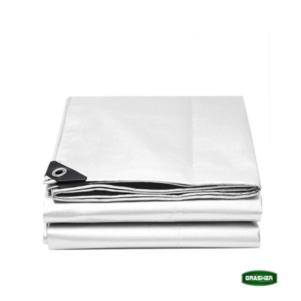 Αδιάβροχος Μουσαμάς-Τέντα 6x12m 190gr/m2 με Κρίκους Λευκός Grasher