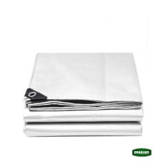 Αδιάβροχος Μουσαμάς-Τέντα 6x12m 190gr/m2 με Κρίκους Λευκός Grasher