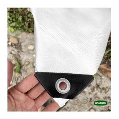Αδιάβροχος Μουσαμάς - Τέντα 4x5m 190gr/m² GRASHER Με Κρίκους  Λευκός Grasher