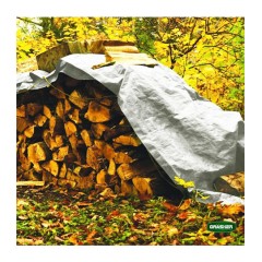 Αδιάβροχος Μουσαμάς - Τέντα 4x5m 190gr/m² GRASHER Με Κρίκους  Λευκός Grasher