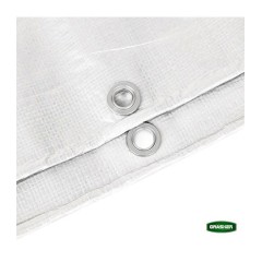 Αδιάβροχος Μουσαμάς - Τέντα 4x5m 190gr/m² GRASHER Με Κρίκους  Λευκός Grasher