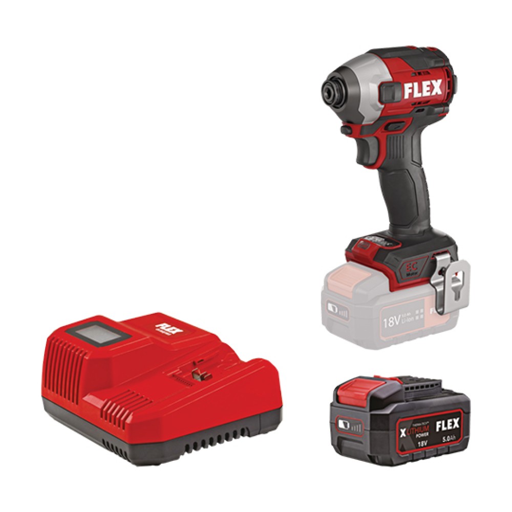 Cordless Impact Driver ID 1/4'' 18.0-EC HD/5.0 Set Flex