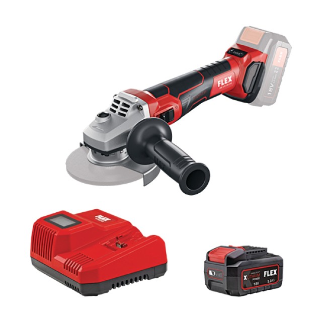 Cordless Variable Speed Angle Grinder LBE 125 18.0-EC/5.0 Set Flex