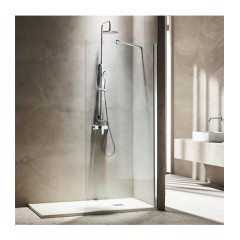 Σταθερό Πάνελ Ντουζιέρας Walk-In Χρωμέ 90x180cm Free Tema