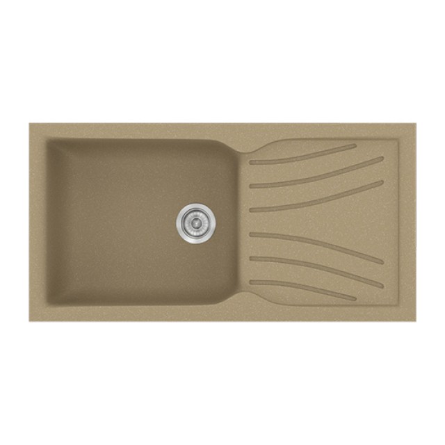 Νεροχύτης Κουζίνας Classic 324 100×50cm Metallic Cream