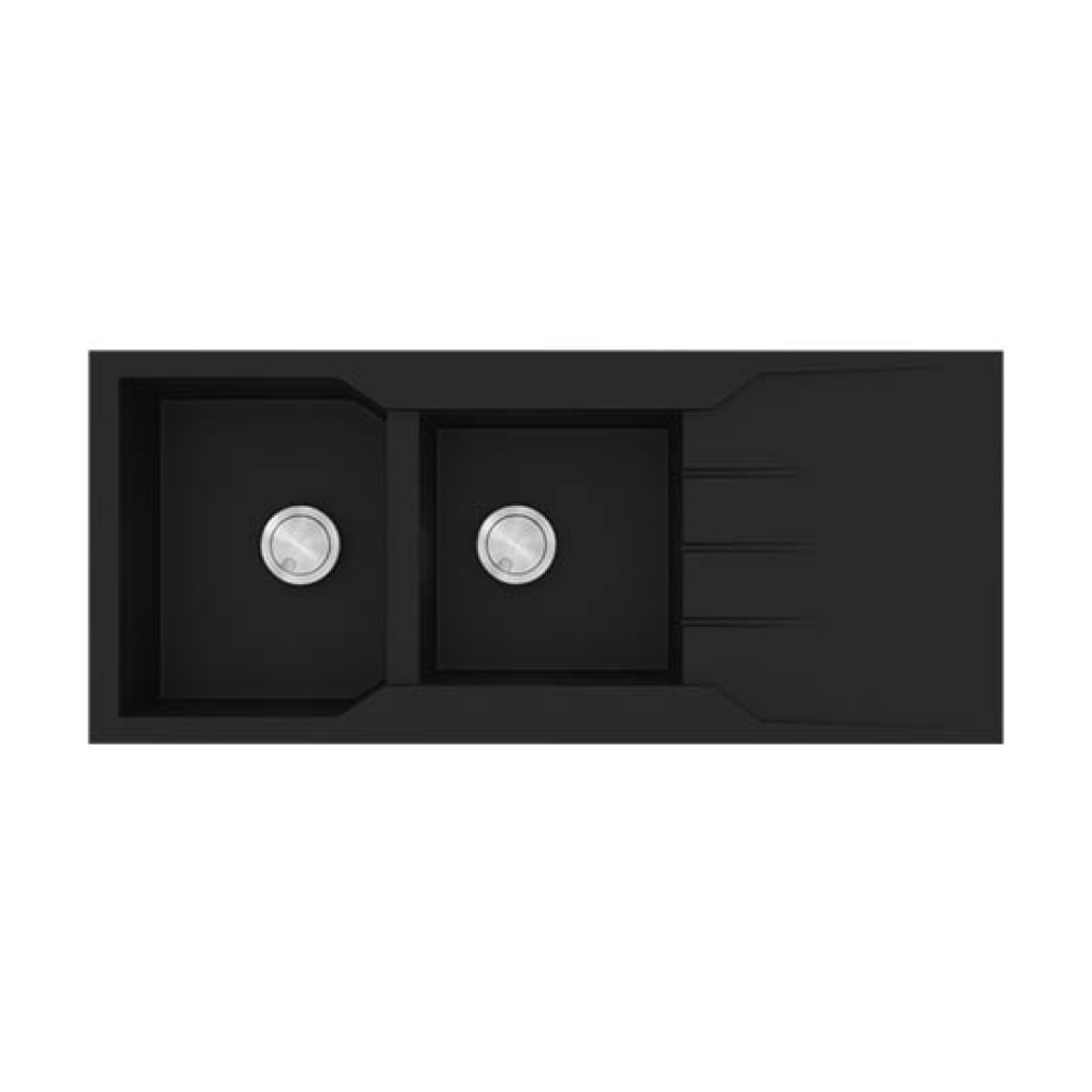 Νεροχύτης Κουζίνας Ultra Granite 801 116x50cm Nero Νεροχύτης Κουζίνας Ultra Granite 801 116x50cm Nero