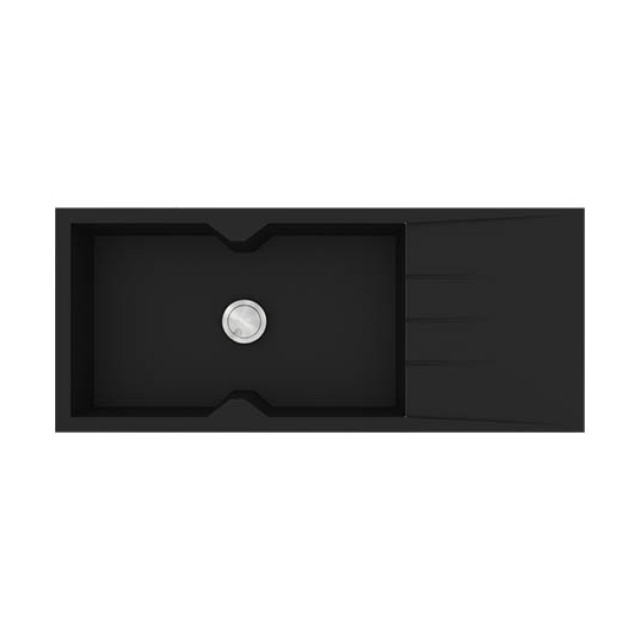 Νεροχύτης  Κουζίνας Ultra Granite 817 116x50cm Nero