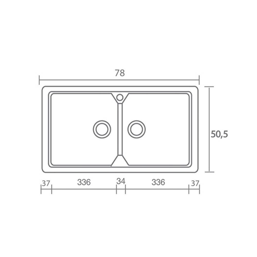 Kitchen Sink Classic Classic 318 78×51cm Metallic Coffee