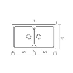 Kitchen Sink Classic Classic 318 78×51cm Metallic Space