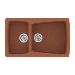 Νεροχύτης Κουζίνας Classic 320 79×50cm Granite Terracotta