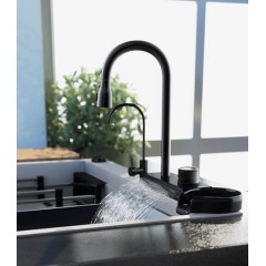 Νεροχύτης Γρανίτη Sanitec 850 Multi Ultra Granite 79x50cm Bianco