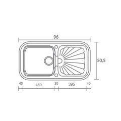Νεροχύτης Κουζίνας Classic 306 96x51cm Granite Beige
